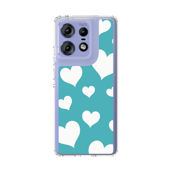 スリムプロテクションケース［ Dot Hearts - Blue ］