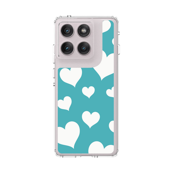 スリムプロテクションケース［ Dot Hearts - Blue ］