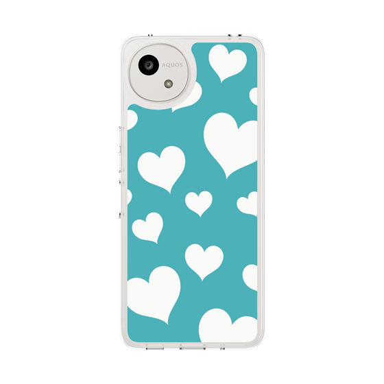 スリムプロテクションケース［ Dot Hearts - Blue ］
