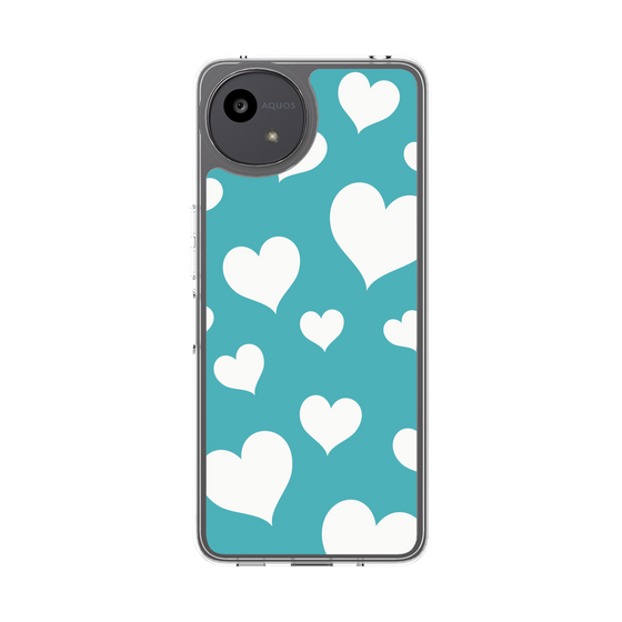 スリムプロテクションケース［ Dot Hearts - Blue ］