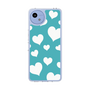 スリムプロテクションケース［ Dot Hearts - Blue ］