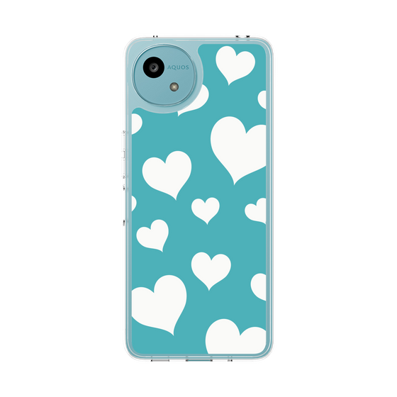 スリムプロテクションケース［ Dot Hearts - Blue ］