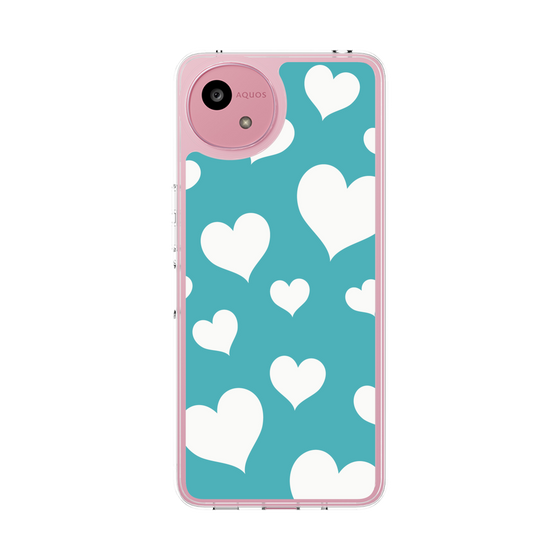 スリムプロテクションケース［ Dot Hearts - Blue ］