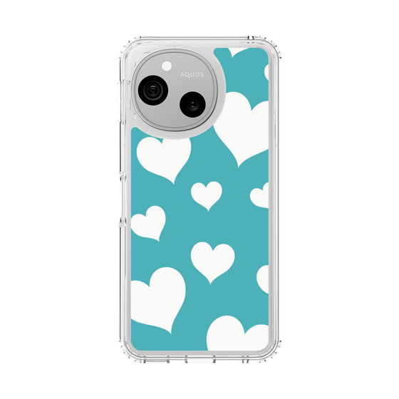 スリムプロテクションケース［ Dot Hearts - Blue ］