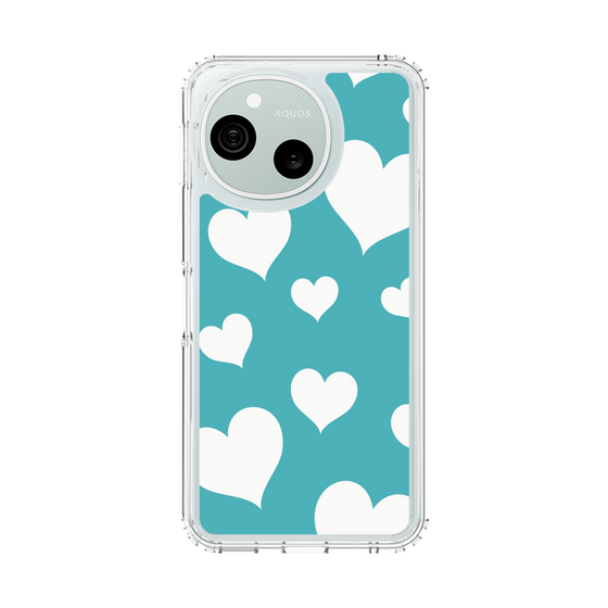 スリムプロテクションケース［ Dot Hearts - Blue ］