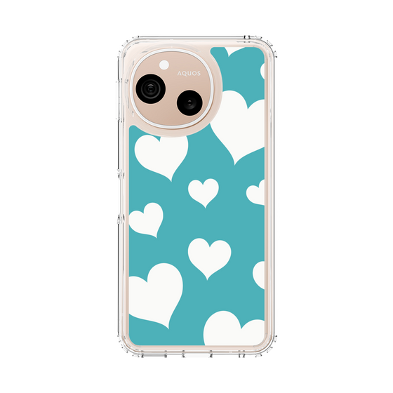 スリムプロテクションケース［ Dot Hearts - Blue ］