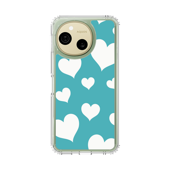 スリムプロテクションケース［ Dot Hearts - Blue ］