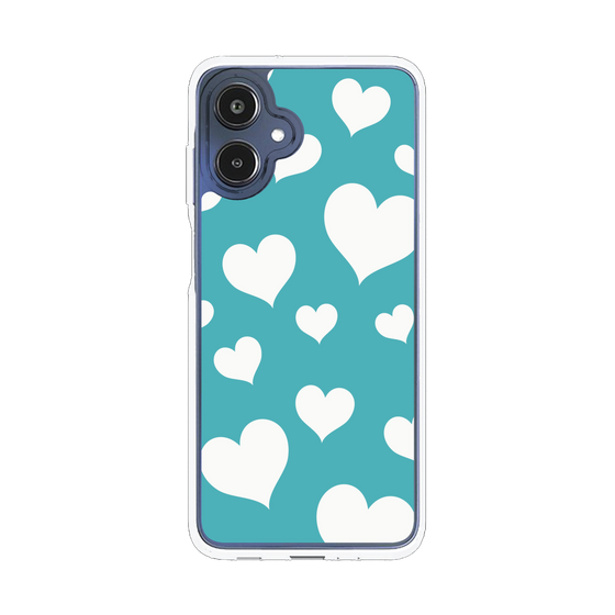 スリムプロテクションケース［ Dot Hearts - Blue ］