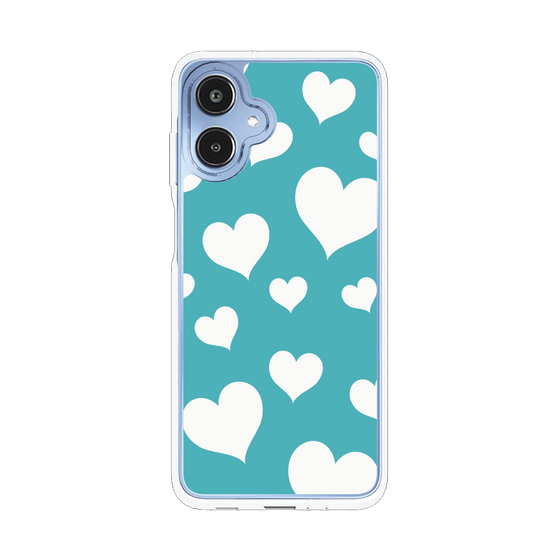スリムプロテクションケース［ Dot Hearts - Blue ］