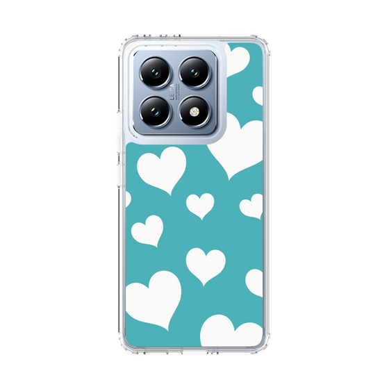 スリムプロテクションケース［ Dot Hearts - Blue ］