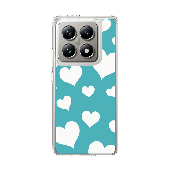 スリムプロテクションケース［ Dot Hearts - Blue ］