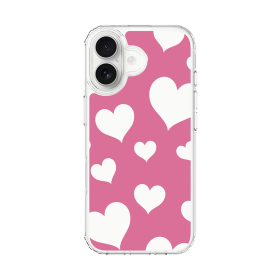 スリムプロテクションケース［ Dot Hearts - Pink ］
