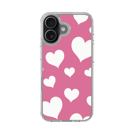 スリムプロテクションケース［ Dot Hearts - Pink ］