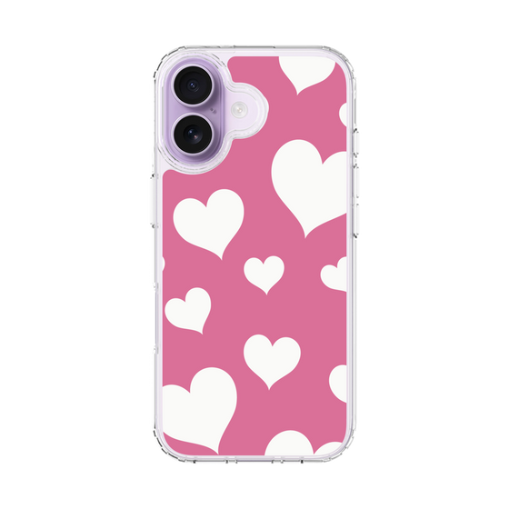 スリムプロテクションケース［ Dot Hearts - Pink ］