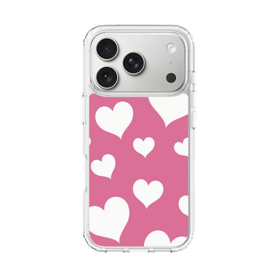 スリムプロテクションケース［ Dot Hearts - Pink ］