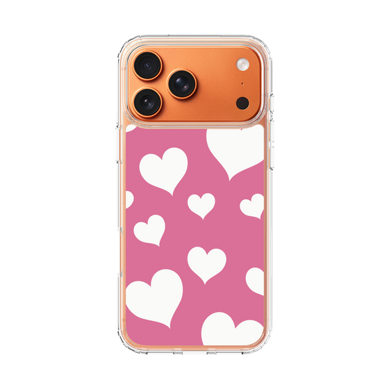 スリムプロテクションケース［ Dot Hearts - Pink ］