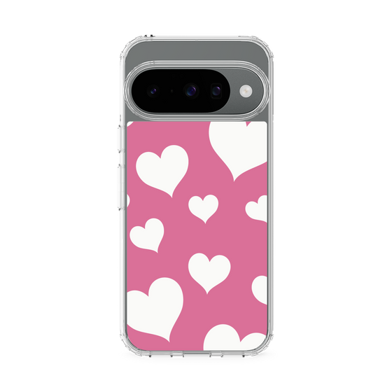 スリムプロテクションケース［ Dot Hearts - Pink ］