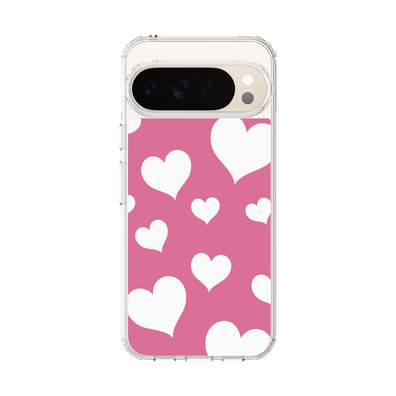 スリムプロテクションケース［ Dot Hearts - Pink ］