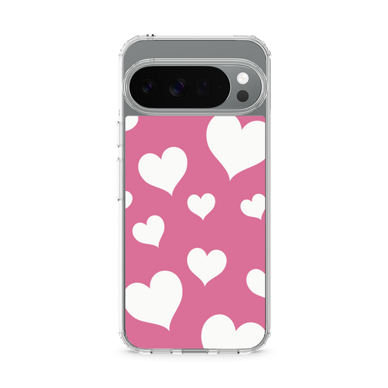 スリムプロテクションケース［ Dot Hearts - Pink ］