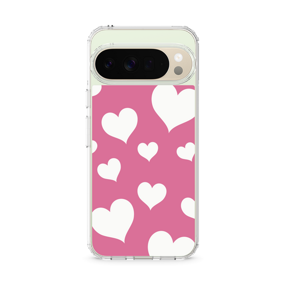 スリムプロテクションケース［ Dot Hearts - Pink ］