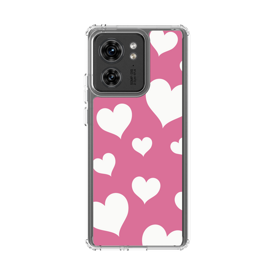 スリムプロテクションケース［ Dot Hearts - Pink ］