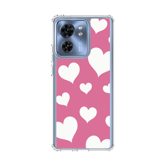 スリムプロテクションケース［ Dot Hearts - Pink ］