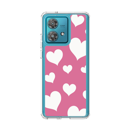 スリムプロテクションケース［ Dot Hearts - Pink ］