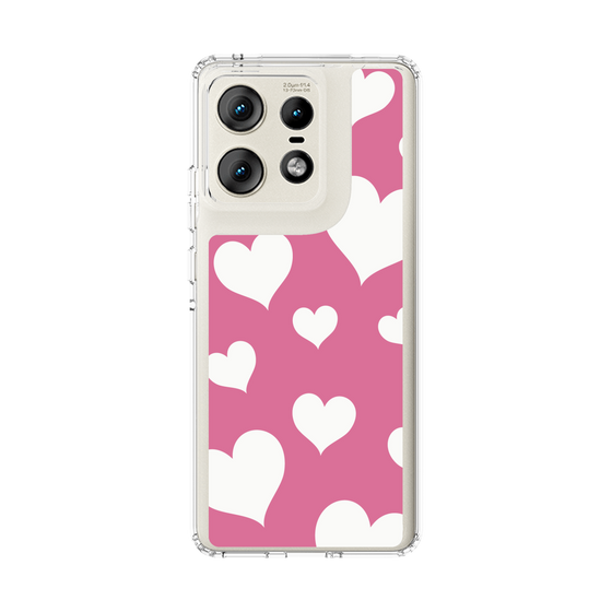 スリムプロテクションケース［ Dot Hearts - Pink ］