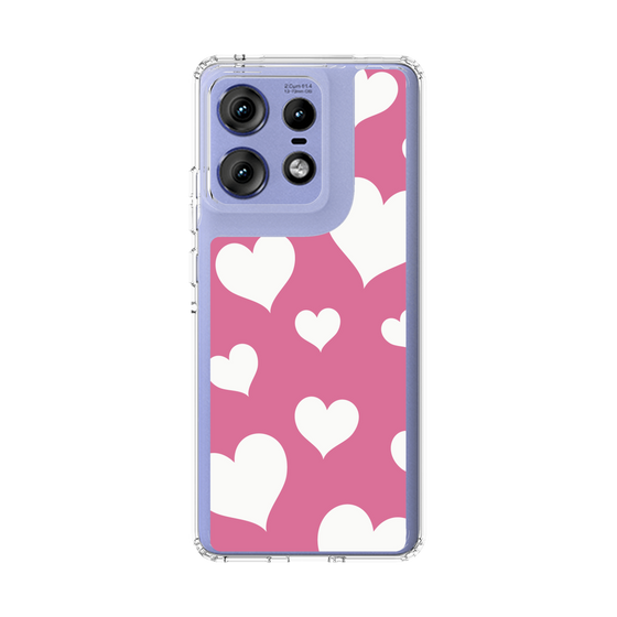 スリムプロテクションケース［ Dot Hearts - Pink ］