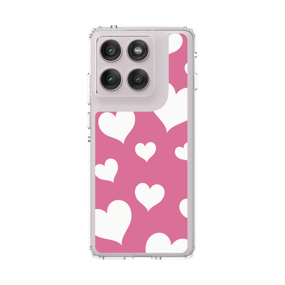 スリムプロテクションケース［ Dot Hearts - Pink ］