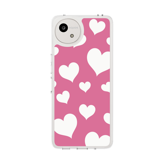 スリムプロテクションケース［ Dot Hearts - Pink ］
