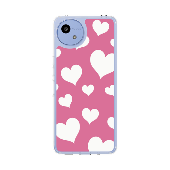 スリムプロテクションケース［ Dot Hearts - Pink ］