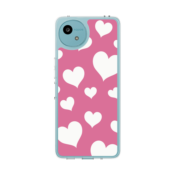 スリムプロテクションケース［ Dot Hearts - Pink ］