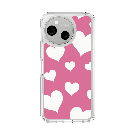 スリムプロテクションケース［ Dot Hearts - Pink ］