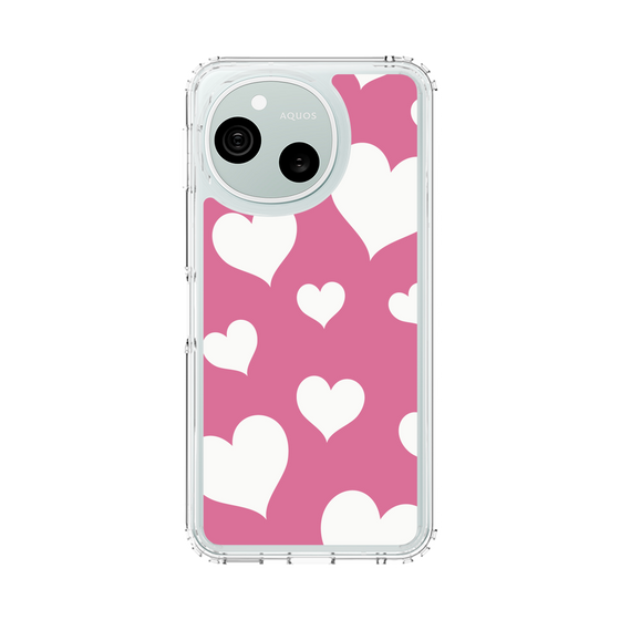 スリムプロテクションケース［ Dot Hearts - Pink ］