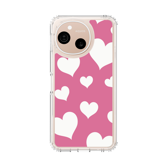 スリムプロテクションケース［ Dot Hearts - Pink ］