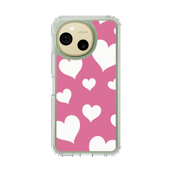 スリムプロテクションケース［ Dot Hearts - Pink ］