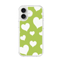 スリムプロテクションケース［ Dot Hearts - Green ］