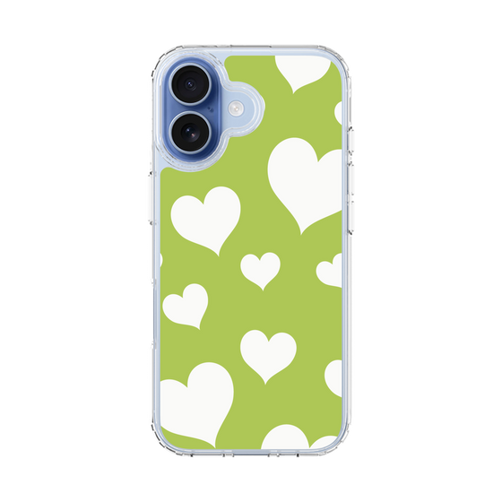スリムプロテクションケース［ Dot Hearts - Green ］