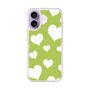スリムプロテクションケース［ Dot Hearts - Green ］