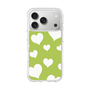 スリムプロテクションケース［ Dot Hearts - Green ］