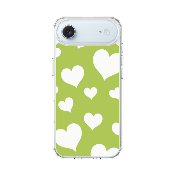 スリムプロテクションケース［ Dot Hearts - Green ］