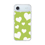 スリムプロテクションケース［ Dot Hearts - Green ］