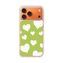 スリムプロテクションケース［ Dot Hearts - Green ］