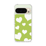 スリムプロテクションケース［ Dot Hearts - Green ］