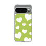 スリムプロテクションケース［ Dot Hearts - Green ］