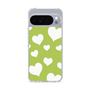 スリムプロテクションケース［ Dot Hearts - Green ］
