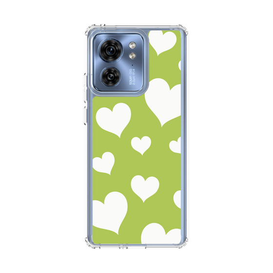 スリムプロテクションケース［ Dot Hearts - Green ］