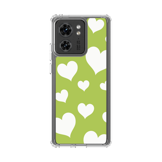 スリムプロテクションケース［ Dot Hearts - Green ］