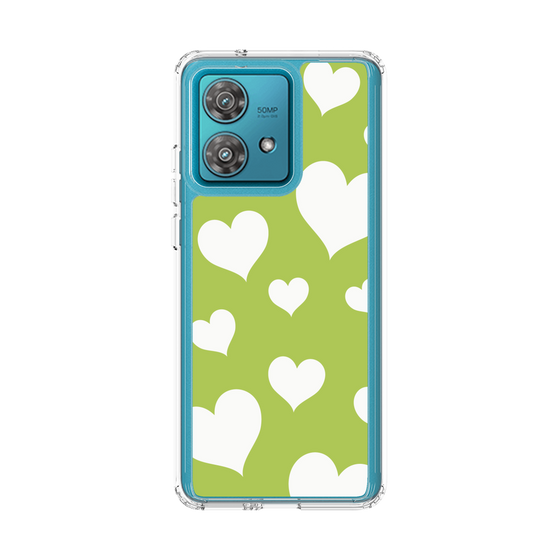 スリムプロテクションケース［ Dot Hearts - Green ］